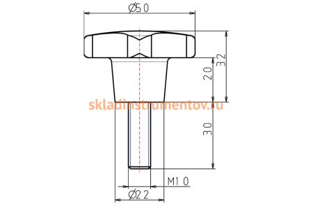 Крестообразная рукоятка KIPP K0148.510X30