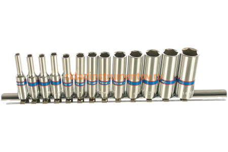 Набор глубоких торцевых головок 1/4", шестигранные, 4-14 мм, 13 предметов KING TONY 2311MR