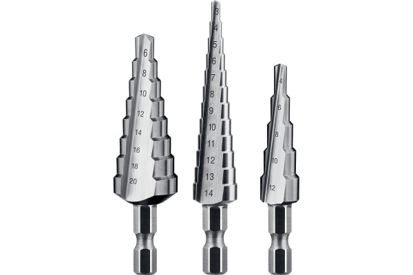Набор ступенчатых сверл по сталям и цветным металлам (3 шт; 3-20 мм; Р6М5) ЗУБР 29670-3-20-H3_z01