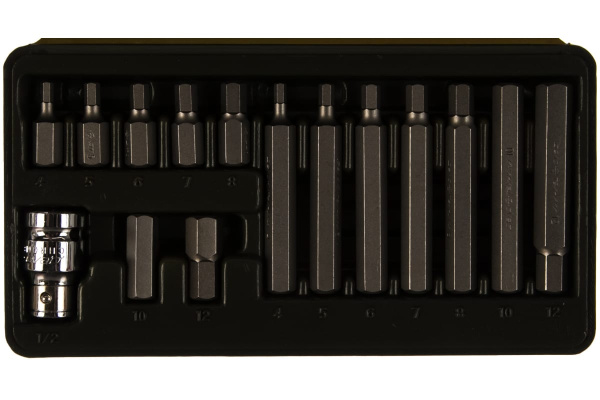 Набор бит HEX (4-12 мм; 30/75 мм; 3/8"; 15 шт.) Дело Техники 626595