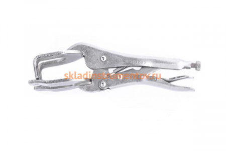 Ручной двойной зажим, точечная фиксация, 225 мм СИБРТЕХ 18429