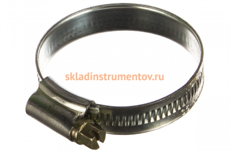 Металлические, червячные хомуты СИБРТЕХ 35-51мм, ширина 12мм, английский тип, W1, 2шт 47669