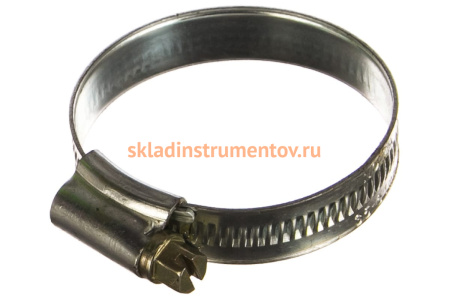 Металлические, червячные хомуты СИБРТЕХ 35-51мм, ширина 12мм, английский тип, W1, 2шт 47669