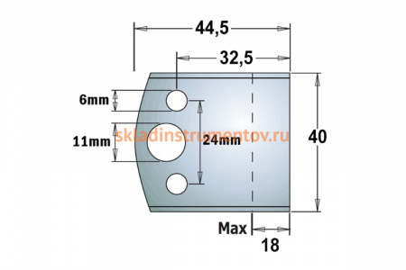 Комплект из 2-х ножей HSS (40x4 мм) CMT 690.193H