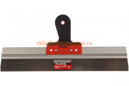 Фасадный шпатель из нержавеющей стали, 475 мм, двухкомпонентная ручка MATRIX 85518