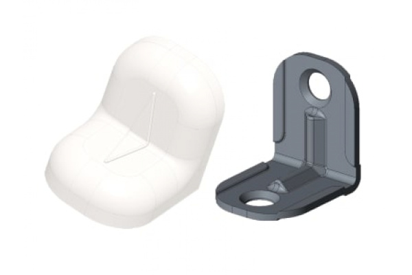 Уголок с заглушкой MFK-TORG 20х20х16х1.2 белый 1 20 20 1