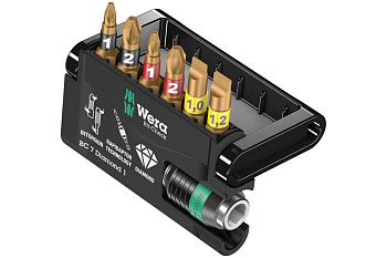 Набор с битами и держателем WERA 7 предметов WE-057416