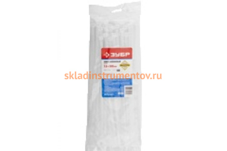 Нейлоновые хомуты Зубр белые, 9x1020 мм, 50 шт. 309010-90-1020