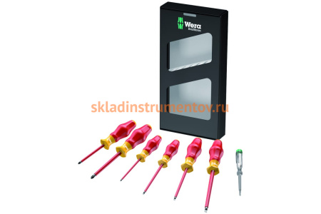 Набор диэлектрических отверток 1160i/7 SATZ 6TLG / 6 PCS WERA WE-031575