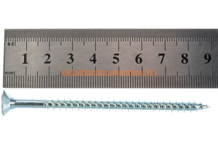 Универсальные шурупы для дерева, ДСП, ДВП Зубр оцинкованные, PZ, 6,0x90мм, ТФ1, 70 штук 4-300371-60-090