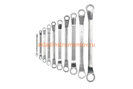 Набор коленчатых кольцевых ключей, 10шт. Энкор 26156