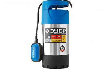 Погружной дренажный насос для чистой воды ЗУБР ПРОФЕССИОНАЛ НПЧ-Т5-1000-С