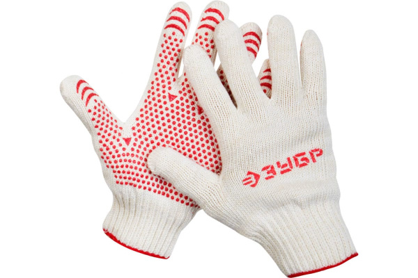 Перчатки трикотажные с защитой от скольжения (размер L-XL; 10 пар) "МАСТЕР" ЗУБР 11392-K10