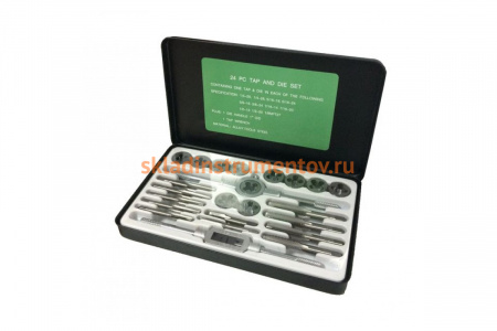 Набор метчиков и плашек ROCKFORCE дюймовый, 24 предмета RF-M024-2