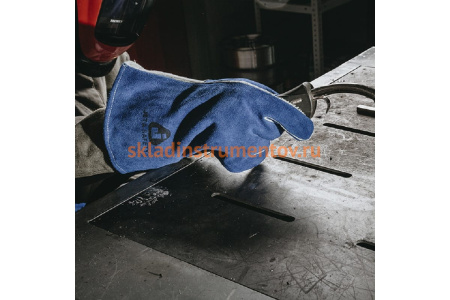 Перчатки сварщика с крагой Jeta Safety Ferrus Frost, цвет синий/серый, JWK601-XL Перчатки сварщика с крагой Jeta Safety Ferrus Frost, цвет синий/серый, JWK601-XL