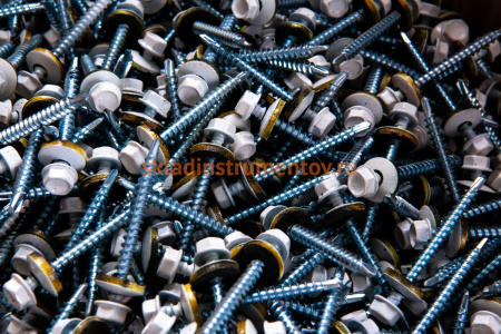 Саморезы ЗУБР СКД кровельные, RAL 9003 белый, 50 x 4.8 мм, 1 200 шт, 4-300310-48-050-9003