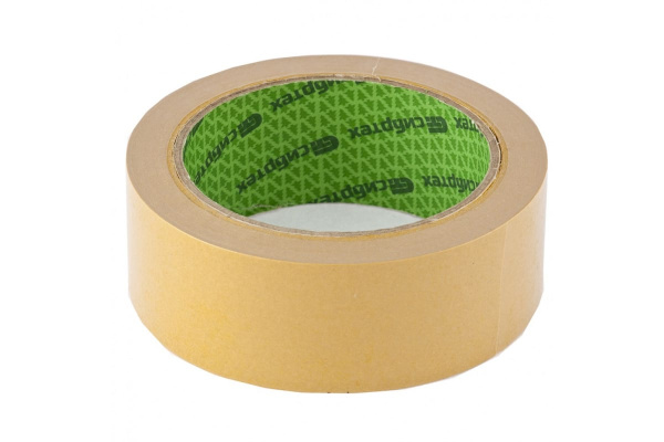 Двусторонняя клейкая лента на тканевой основе СИБРТЕХ 38 мм х 25 м 888115