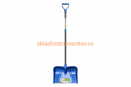 Снеговая лопата Центроинструмент Ламбада синий, с черенком 0623-Ч