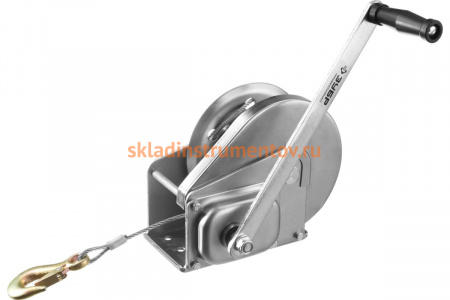 Ручная барабанная лебедка Зубр ПРОФЕССИОНАЛ 0,9т 8м 43117-0.9