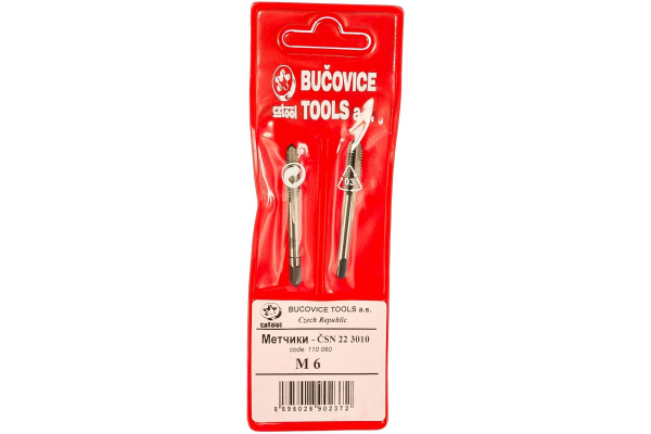Набор метчиков из 2-х шт. M 6 шаг 1.0 мм Bucovice Tools 110060