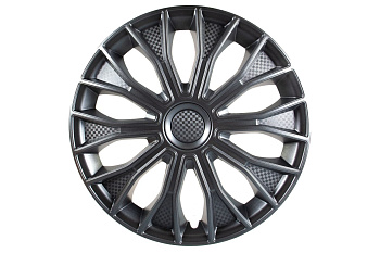 Колесные колпаки Airline 14" Волтек, серебристый, карбон, 2 шт. AWCC-14-14