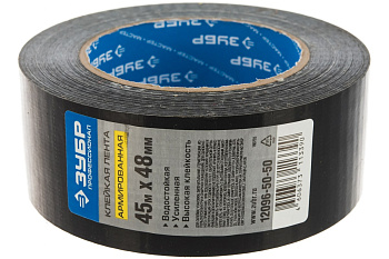 Армированная лента ЗУБР Профессионал 48мм х 45м, черная 12096-50-50