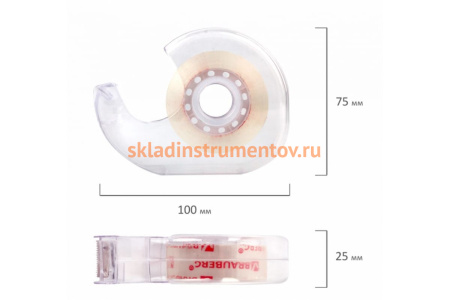 Клейкая канцелярская лента BRAUBERG 19 мм х 33 м, кристальная, в диспенсере 228760