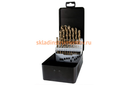 Набор сверл по металлу (25 шт; 1-13 мм; HSSE-Co5) Terrax by RUKO A215215