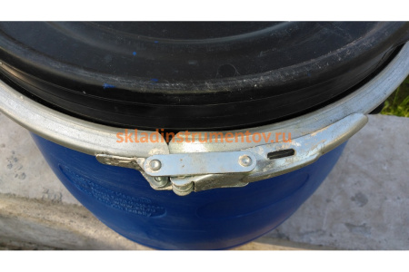 Бочка с крышкой на обруч ТАРА п/э, 48л, синяя 00228