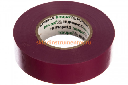 Изолента ПВХ HAUPA цвет фиолетовый, шир.19 мм, длина 20 м, d 74 мм 263854