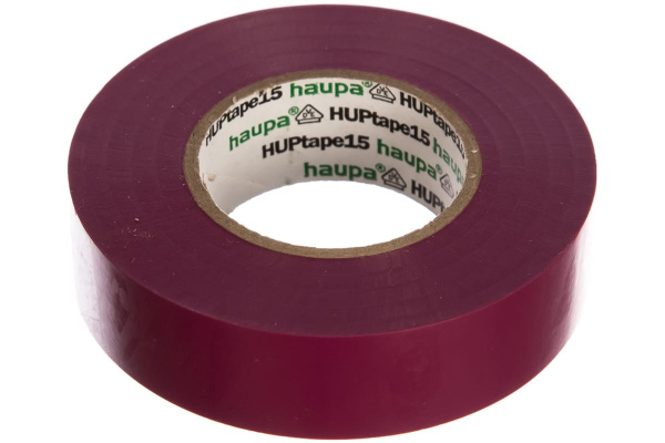 Изолента ПВХ HAUPA цвет фиолетовый, шир.19 мм, длина 20 м, d 74 мм 263854