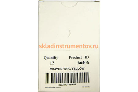 Разметочный карандаш-мелок, желтый IRWIN 66406