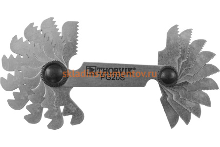 Набор резьбовых шаблонов для наружных резьб Thorvik 20 предметов PG20S 52875