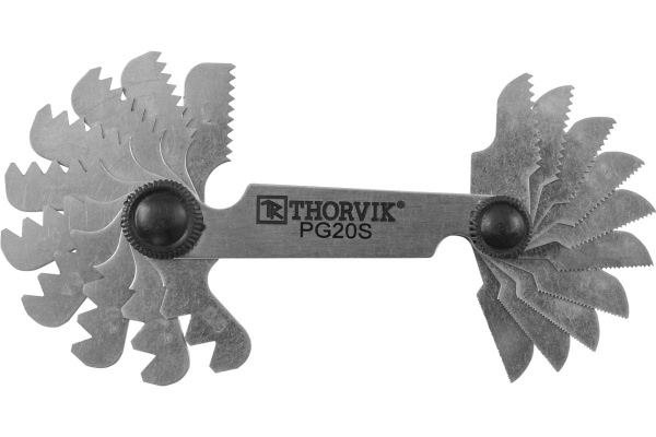 Набор резьбовых шаблонов для наружных резьб Thorvik 20 предметов PG20S 52875