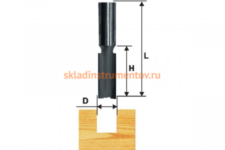 Фреза пазовая прямая (20x19 мм; хвостовик 8 мм) по ДСП Энкор 28017
