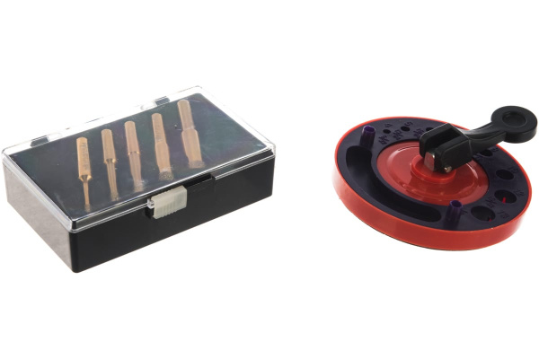 Набор алмазных коронок по керамограниту с кондуктором (4, 6, 8, 10, 12 мм) ПРАКТИКА 034-687