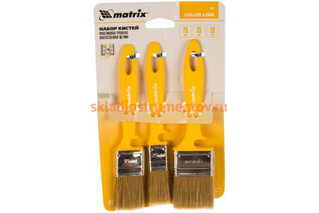 Набор кистей «Лаки» 25мм, 35мм, 50мм MATRIX Color Line 83367