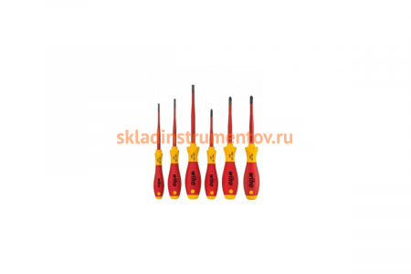 Набор отверток 6 штук WIHA SoftFinish electric slimFix SL/PH/PZ/Xeno 38362