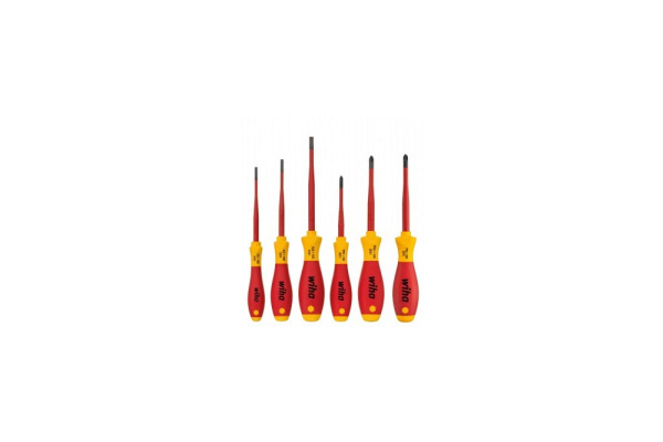 Набор отверток 6 штук WIHA SoftFinish electric slimFix SL/PH/PZ/Xeno 38362