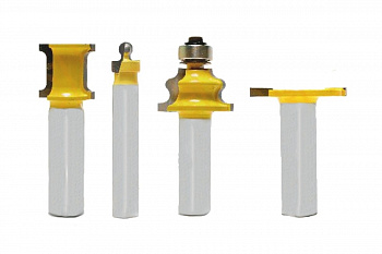 Набор фрез по дереву (4 шт; хвостовик 12 мм) для изготовления шарнирного соединения Энкор 10595