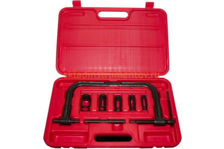 Универсальный рассухариватель клапанов - устройство для зажима пружин, 7шт в кейсе AIST 67232507 00-00007936