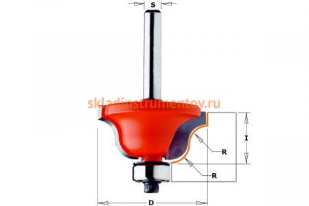 Фреза кромочная калевочная (38.1x17.3 мм; R 6.4 мм; S 12 мм) по дереву СМТ 940.850.11