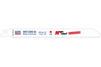 Полотно сабельное 007/200 bi (5 шт; 200х19х0.9 мм; 5 TPI) WILPU 1862000005 Полотно сабельное 007/200 bi (5 шт; 200х19х0.9 мм; 5 TPI) WILPU 1862000005