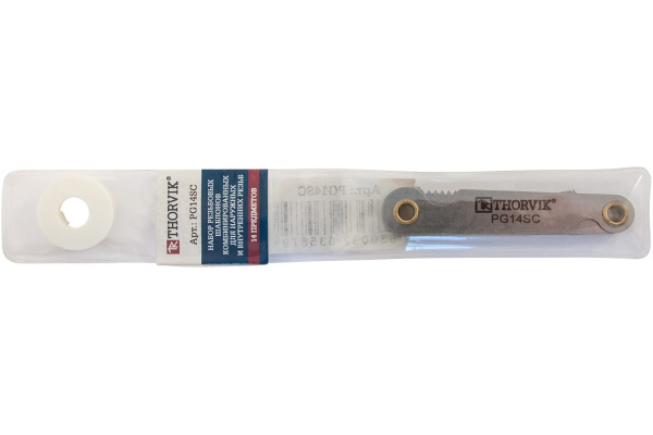 Набор комбинированных резьбовых шаблонов Thorvik 14 предметов PG14SC 52876