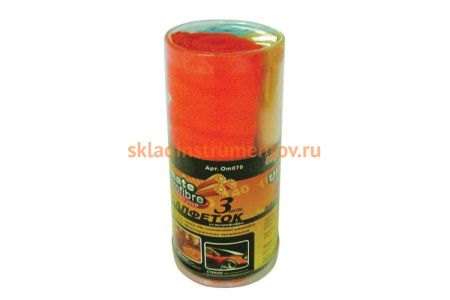 Набор салфеток из микрофибры (35х35 см; 3 шт.) в круглой тубе OMBRA OM070