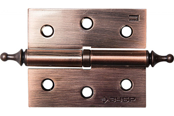 Дверная разъемная петля Зубр Эксперт 1 подшипник цвет старая медь AC левая с крепежом 75x63x2.5 мм 2 шт. 37605-075-6L