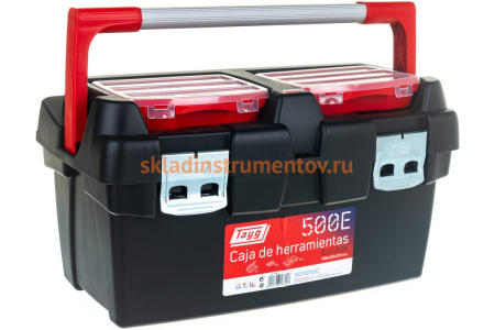 Ящик для инструментов 500x295x270мм + лоток + органайзер + 2 съемных органайзера Tayg 166006