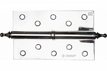 Дверная разъемная петля Зубр Эксперт 1 подшипник цвет хром CP правая с крепежом 125x75x2.5 мм 2 шт. 37605-125-2R