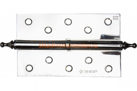 Дверная разъемная петля Зубр Эксперт 1 подшипник цвет хром CP правая с крепежом 125x75x2.5 мм 2 шт. 37605-125-2R