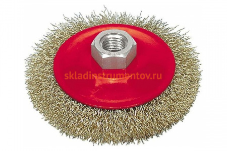 Щетка-крацовка Vorel 115 мм х М14 чашка с гайкой 06973